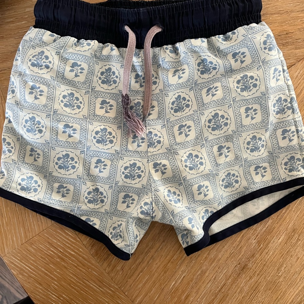 Swim trunks blue and white